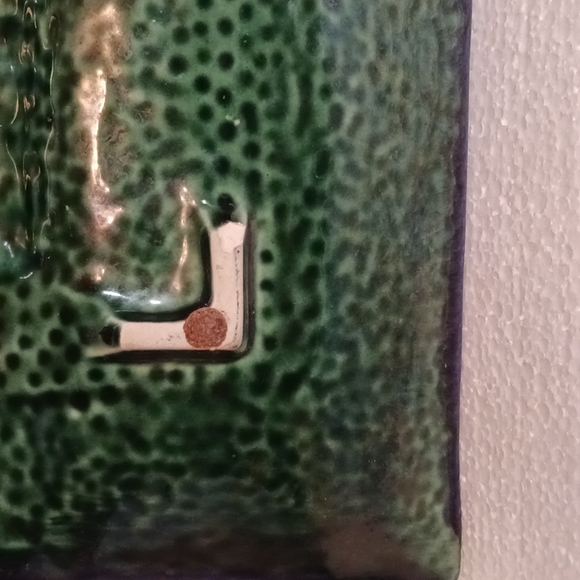 Vintage Blue Deco Ashtray - Picture 3 of 9